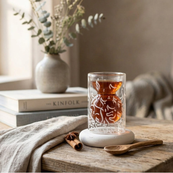 Double Glass Tea Cup Set 6 Pcs